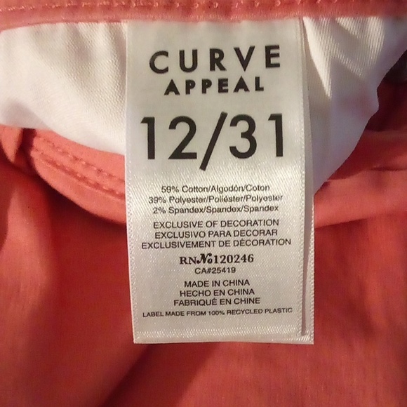 Curve Appeal Peachy Color Stretchy Minimalist Jegging Jeans - Size 12/31 - Picture 8 of 12